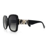 Luxury 90s Bold Jaguar Emblem Rectangle Butterfly Thick Plastic Fashion Sunglasses
