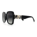 Luxury 90s Bold Jaguar Emblem Rectangle Butterfly Thick Plastic Fashion Sunglasses