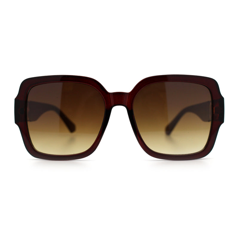 Luxury 90s Bold Jaguar Emblem Rectangle Butterfly Thick Plastic Fashion Sunglasses