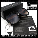 Luxury 90s Bold Jaguar Emblem Rectangle Butterfly Thick Plastic Fashion Sunglasses