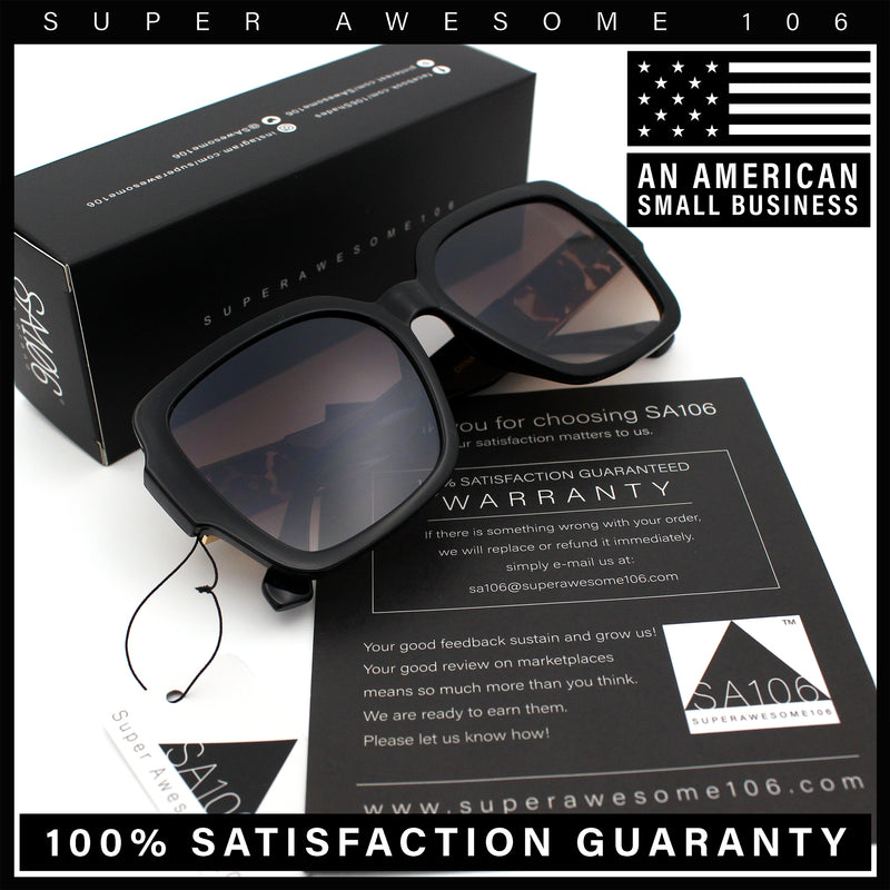 Luxury 90s Bold Jaguar Emblem Rectangle Butterfly Thick Plastic Fashion Sunglasses
