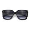 Womens Boyfriend Metal Brow Trim Inset Lens Horn Rim Plastic Fashion Sunglasses
