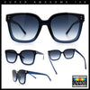 Womens Boyfriend Metal Brow Trim Inset Lens Horn Rim Plastic Fashion Sunglasses