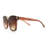 Womens Boyfriend Metal Brow Trim Inset Lens Horn Rim Plastic Fashion Sunglasses
