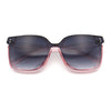 Womens Boyfriend Metal Brow Trim Inset Lens Horn Rim Plastic Fashion Sunglasses