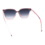 Womens Boyfriend Metal Brow Trim Inset Lens Horn Rim Plastic Fashion Sunglasses