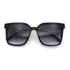 Womens Luxury Designer Inset Lens Metal Arm Horn Rim Plastic Fashion Sunglasses