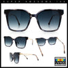 Womens Luxury Designer Inset Lens Metal Arm Horn Rim Plastic Fashion Sunglasses