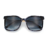 Womens Luxury Designer Inset Lens Metal Arm Horn Rim Plastic Fashion Sunglasses