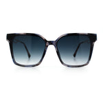 Womens Luxury Designer Inset Lens Metal Arm Horn Rim Plastic Fashion Sunglasses