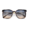 Womens Luxury Designer Inset Lens Metal Arm Horn Rim Plastic Fashion Sunglasses