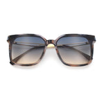 Womens Luxury Designer Inset Lens Metal Arm Horn Rim Plastic Fashion Sunglasses