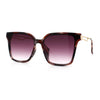 Womens Luxury Designer Inset Lens Metal Arm Horn Rim Plastic Fashion Sunglasses