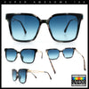 Womens Luxury Designer Inset Lens Metal Arm Horn Rim Plastic Fashion Sunglasses