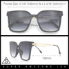 Womens Luxury Designer Inset Lens Metal Arm Horn Rim Plastic Fashion Sunglasses