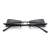 Womens Avant Garde Jewel Rhinestone Cross Bar Metal Rimless Rectangle Sunglasses