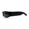 Mens Narrow Rectangle Cholo Gangster All Black Plastic Sunglasses