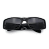 Mens Narrow Rectangle Cholo Gangster All Black Plastic Sunglasses