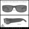 Mens Narrow Rectangle Cholo Gangster All Black Plastic Sunglasses