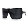 Fancy Large Oversized Curved Panel Monoblock Shield Sport Plastic Sunglasses