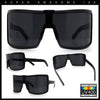 Fancy Large Oversized Curved Panel Monoblock Shield Sport Plastic Sunglasses