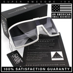 Fancy Large Oversized Curved Panel Monoblock Shield Sport Plastic Sunglasses