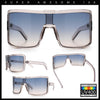 Fancy Large Oversized Curved Panel Monoblock Shield Sport Plastic Sunglasses