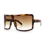 Fancy Large Oversized Curved Panel Monoblock Shield Sport Plastic Sunglasses