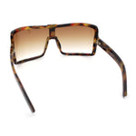 Fancy Large Oversized Curved Panel Monoblock Shield Sport Plastic Sunglasses