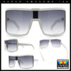 Fancy Large Oversized Curved Panel Monoblock Shield Sport Plastic Sunglasses