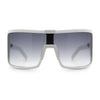Fancy Large Oversized Curved Panel Monoblock Shield Sport Plastic Sunglasses