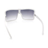 Fancy Large Oversized Curved Panel Monoblock Shield Sport Plastic Sunglasses
