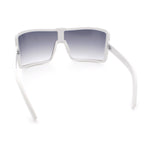 Fancy Large Oversized Curved Panel Monoblock Shield Sport Plastic Sunglasses