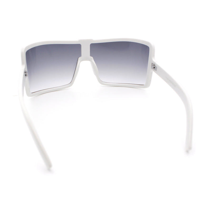 Fancy Large Oversized Curved Panel Monoblock Shield Sport Plastic Sunglasses