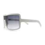 Fancy Large Oversized Curved Panel Monoblock Shield Sport Plastic Sunglasses