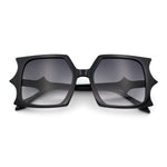 Womens Bat Wing Oversized Rectangular Plastic Fashion Sunglasses