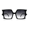 Womens Bat Wing Oversized Rectangular Plastic Fashion Sunglasses