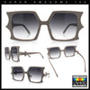 Womens Bat Wing Oversized Rectangular Plastic Fashion Sunglasses