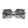 Womens Bat Wing Oversized Rectangular Plastic Fashion Sunglasses