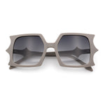 Womens Bat Wing Oversized Rectangular Plastic Fashion Sunglasses