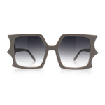 Womens Bat Wing Oversized Rectangular Plastic Fashion Sunglasses