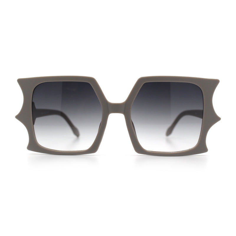 Womens Bat Wing Oversized Rectangular Plastic Fashion Sunglasses