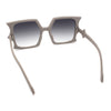 Womens Bat Wing Oversized Rectangular Plastic Fashion Sunglasses