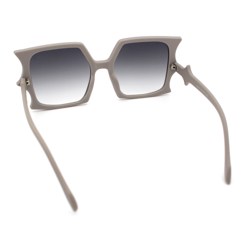 Womens Bat Wing Oversized Rectangular Plastic Fashion Sunglasses