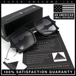 Womens Bat Wing Oversized Rectangular Plastic Fashion Sunglasses
