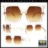 Womens Bat Wing Oversized Rectangular Plastic Fashion Sunglasses