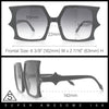 Womens Bat Wing Oversized Rectangular Plastic Fashion Sunglasses