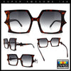 Womens Bat Wing Oversized Rectangular Plastic Fashion Sunglasses