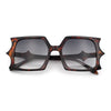 Womens Bat Wing Oversized Rectangular Plastic Fashion Sunglasses