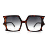 Womens Bat Wing Oversized Rectangular Plastic Fashion Sunglasses